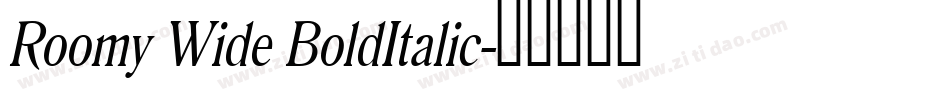 Roomy Wide BoldItalic字体转换